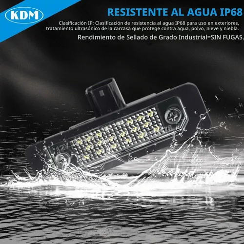 Vista 5 de Ensamble de luz para matrícula LED KDM Compatible con Ford Mustang 2010-2014, Fusion 2006-2012, Taurus 2010-2019, Flex Focus Lincoln Mercury