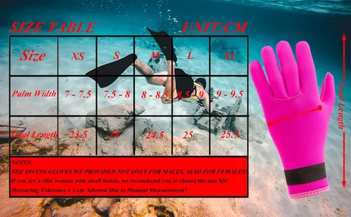 Vista 6 de Guantes de neopreno de 0.118 pulgadas (0.118 in), guantes térmicos antideslizantes para hombres y mujeres, esnórquel, esquí acuático, natación