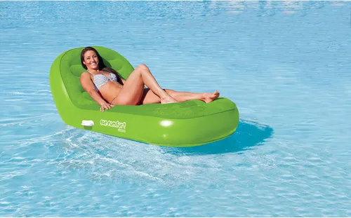 Vista 2 de Airhead Sun Comfort Cool Suede Chaise Lounge, flotador de piscina Zafiro