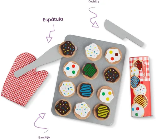 Vista 6 de Melissa & Doug, set para cortar y hornear galletas., Anaranjado