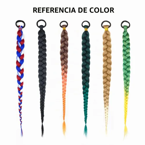 Vista 5 de Paquete de 2 extensiones de cola de caballo trenzada con extensión de cola