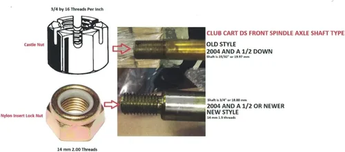 Vista 2 de Hardcore Parts Kit de elevación de suspensión de doble brazo en A de 6" de servicio pesado para carrito de golf Club Car DS (2004.5 en adelante)