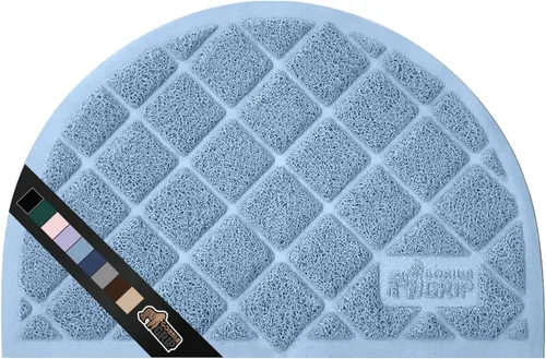 Vista 24 de GORILLA GRIP Tapete para caja de arena para gatos, resistente al agua, respaldo texturizado, fácil de limpiar, menos residuos y suelos limpios, 17 x
