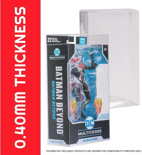 Vista 3 de EVORETRO Estuche protector de figuras de acción para McFarlane Dc Multiverse 7 en figuras, Warhammer 40k – Paquete de 10 – Plástico PET grueso sin