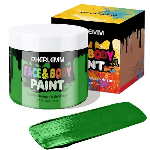 Vista 18 de Pintura blanca del cuerpo de la cara 2 fl oz, pintura a base de Blanco