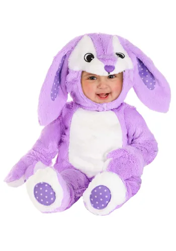 Vista 3 de Disfraz de Conejito Morado para Bebé Multicolor