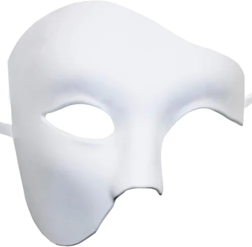Vista 15 de KEFAN Máscara para hombre de mascarada, máscara de media cara del fantasma de la ópera