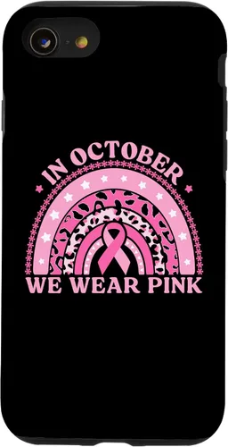 Vista 13 de iPhone 14 En octubre usamos funda para cáncer de mama de leopardo rosa arcoíris 2023