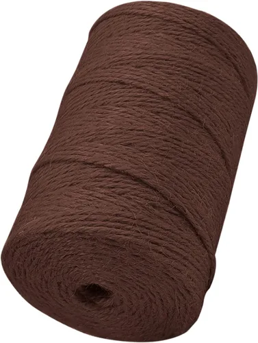 Vista 12 de Cuerda de yute natural de 0.079 pulgadas y 328 pies para manualidades, cuerda de yute de colores de 3 capas para envoltura de regalos, jardinería