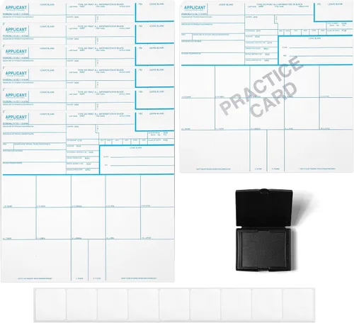 Vista 5 de National Gun Trusts - Fabricado en Estados Unidos - Kit completo de tarjetas de huellas dactilares FD-258 2026 (6 tarjetas + 1 tarjeta de práctica)