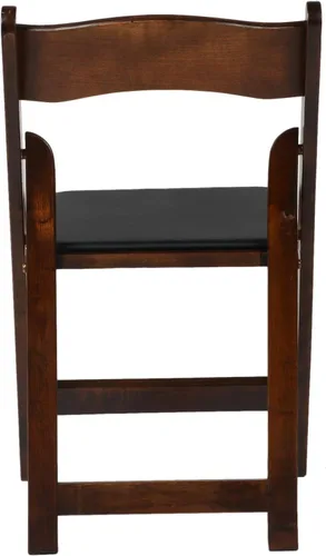 Vista 4 de Silla plegable acolchada de madera clásica americana