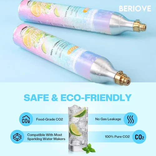Vista 3 de Cilindro de CO2 para fabricante de refrescos: 60L Paquete de 2