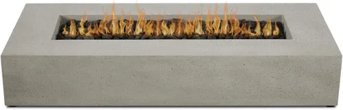 Vista 4 de BBQGuys Signature La Valle 1591LP-FLNT - Mesa de fuego rectangular de propano de 72 pulgadas, pedernal