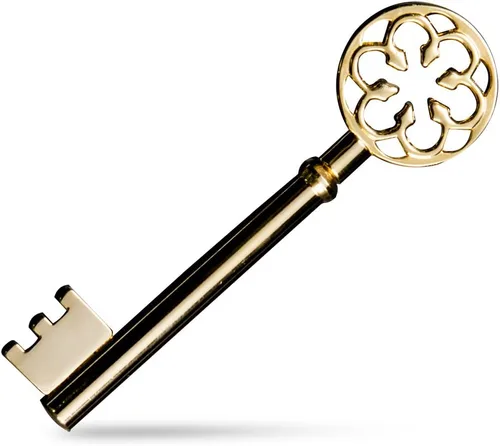 Vista 2 de Magic Makers Llave dorada: accesorio de metal hecho a mano con precisión para un rendimiento de primer plano y magia callejera