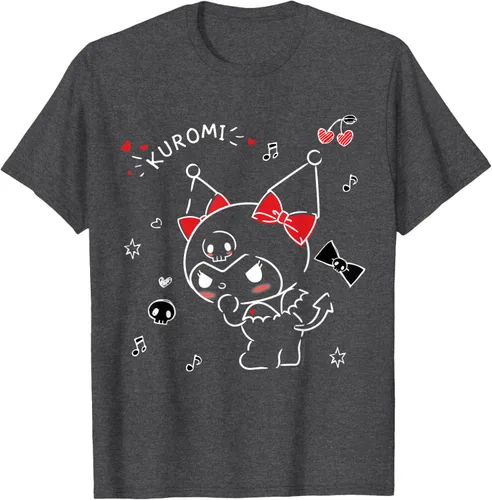Vista 30 de Kuromi Camiseta Mischievous Tee Shirt Negro