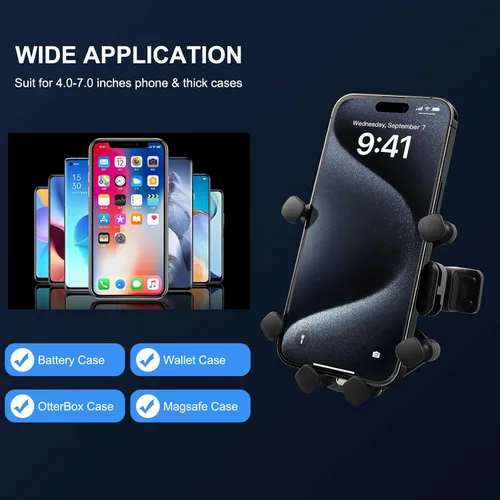 Vista 5 de SUNCARACCL Soporte de teléfono para automóvil Montaje de teléfono compatible con Mercedes Benz A/B/C/E/S-Class, GLC/GLE/GLS/GLB/GLA-Class 2016-2023