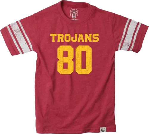 Vista 20 de Wes and Willy Camiseta de Manga Corta con Estampado de Jersey para Niños y Jóvenes Fanáticos del Deporte Universitario, Tallas 8-20 Vintage