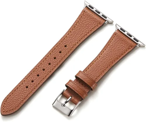 Vista 10 de HANDODO Italian Genuine Leather Band Women for Apple Watch Series 11 10 9 8 7 6 5 4 3 2 1 SE SE2 Ultra 2/3, SGS Certified Dressy Bracelet Cute Strap