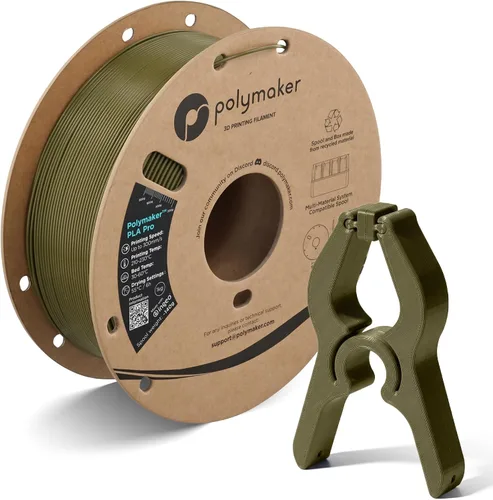 Vista 21 de Polymaker PLA Pro Filament 1.75mm 1KG Black, High-Impact Resistance Tough, High Speed Up to 300mm/s, Clean Surface, Low-Warp, Easy to Print on