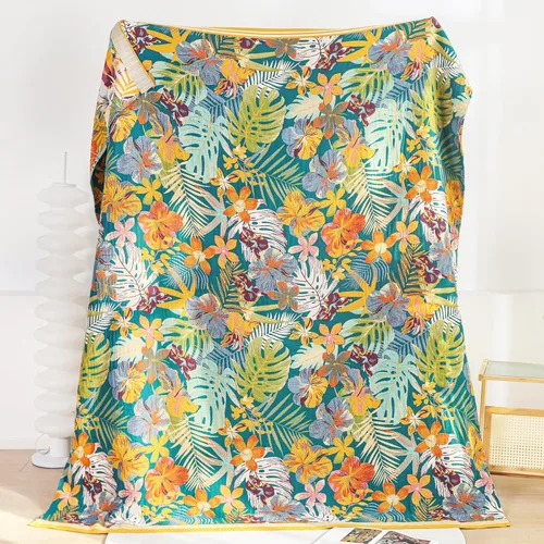 Vista 115 de MSGKV - Manta bohemia/primaveral de algodón para sofá y sala de estar, de gasa acogedora, de 50 x 60 pulgadas 50"x60" Cotton Throw, Woven Bird