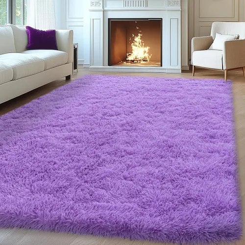 Vista 61 de Mugorn - Alfombras suaves y esponjosas de 2 x 3 pies para el hogar, alfombra pequeña con 4 mallas antideslizantes, color negro, 2 x 3 pies