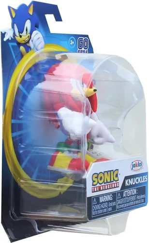 Vista 2 de Sonic The Hedgehog Figura de acción de 2.5 pulgadas Knuckles juguete coleccionable, rojo