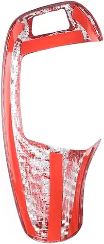 Vista 7 de YIWANG 100% fibra de carbono real de la perilla de la palanca de cambios roja para BMW F20 F30 F31 F34 X5 F15 X6 F16 X3 F25 X4 F26 F10