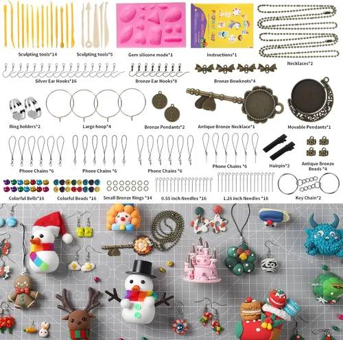 Vista 3 de Aestd-ST Arcilla polimérica de 85 colores, arcilla de modelado para niños, kit de arcilla para moldear al horno, kits de inicio de bricolaje