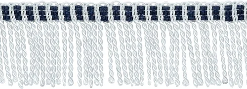 Vista 3 de DÉCOPRO Colección Basic Trim de 2 pulgadas (2.0 in) con bordes de color azul, # BFT2, oro antiguo # C4T (oro amarillo, azul rey) paquete de 5 yardas