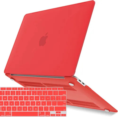 Vista 45 de IBENZER Compatible con Nuevo MacBook Air de 13 pulgadas Funda 2022 2021 2020 M1 A2337 A2179 A1932, Carcasa Rígida de Plástico con Cubierta de azul