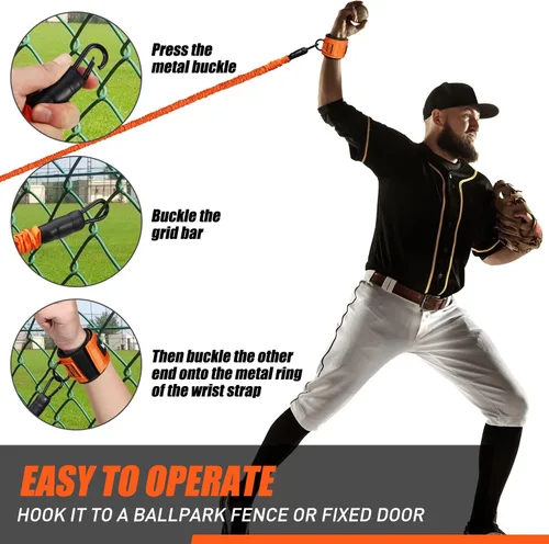 Vista 7 de Bandas de béisbol, bandas de brazo de 50 libras y 100 libras para lanzadores de béisbol y sóftbol, atletas jóvenes y adultos mejoran el bateo