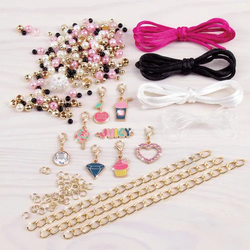 Vista 3 de Make It Real - Pulseras rosas y preciosas de Juicy Couture - Kit de fabricación de pulseras de dijes de bricolaje - Kit de pulsera de la amistad