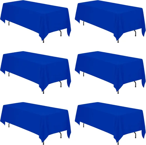 Vista 98 de BRILLMAX - Manteles para mesa rectangular de 6 pies, tela de lino de poliéster, lavable, para boda, recepción, banquete, fiesta de cumpleaños, 60 x