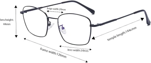 Vista 6 de Outray - Marco de gafas de metal para hombres y mujeres