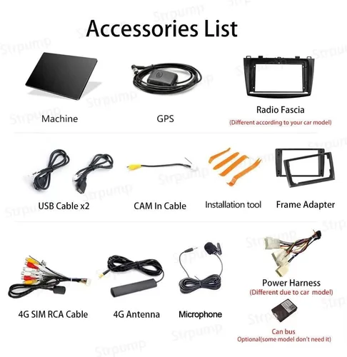 Vista 8 de 13.1 "2+32GB Android 12 Radio estéreo para coche Mazda 5 2005 ~ 10 navegación GPS Carplay Android Auto DSP WiFi 4G 2K 1920 * 1200 IPS BT