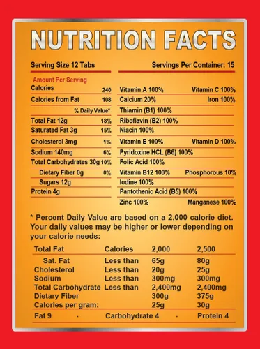 Vista 5 de Survival Tabs – Suministro de alimentos de emergencia – Tabulaciones