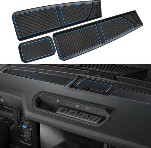 Vista 12 de Tapete de silicona para cubierta de salpicadero para Ford Bronco, accesorios 2021 2022 2023 2024 2025 2026 antipolvo bandeja de salpicadero