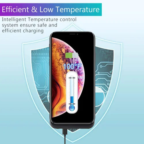 Vista 6 de Cargador inalámbrico, ANGELIOX USB-C 7.5 W cargador inalámbrico rápido para cargar iPhone Xs Max/XS/XR/X/8/8+, estación de carga inalámbrica de 10 W
