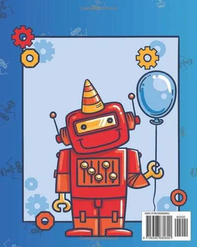 Vista 2 de Robots Coloring Book Bring exciting robots to life with this coloring book for kids ages 3 to 8