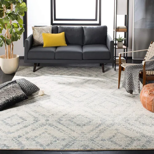 Vista 71 de SAFAVIEH Colección Adirondack Alfombra Decorativa - 2'6" x 4', Negro y Marfil, Diseño Moderno Desgastado, No Desprende Pelusa y Fácil Cuidado, Ideal