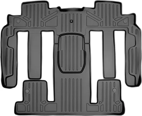 Vista 34 de SMARTLINER Juego de alfombrillas de piso de 2 filas compatibles con Chevrolet Traverse 2011-2017