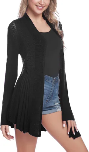 Vista 6 de iClosam Women Open Front Cardigans Long Sleeve Lightweight Knit Cardigan Sweater