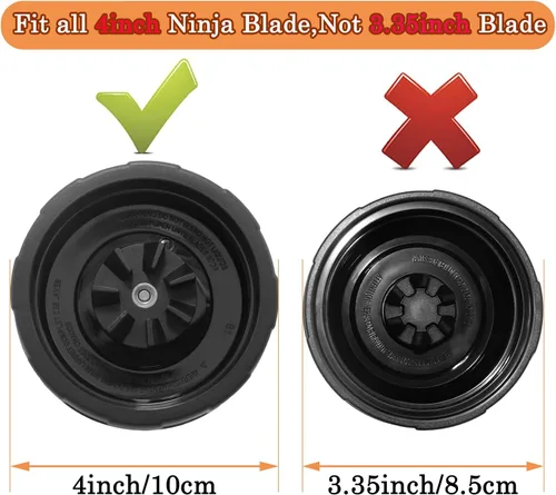 Vista 3 de Vasos de licuadora de repuesto para Ninja, vasos de licuadora de 24 onzas con tapas para llevar compatibles con Ninja BL450 BL456 BL480 BL482 BL642