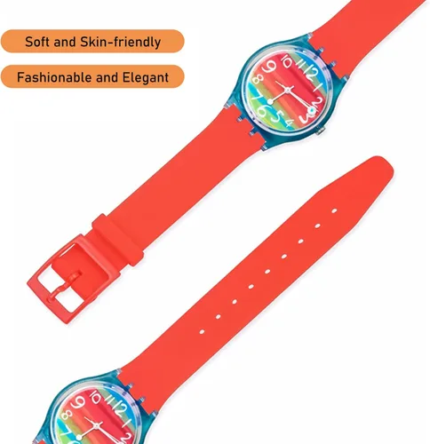 Vista 2 de Lijinlan Correa de silicona de repuesto para Swatch de 0.669 in, 0.748 in, 0.787 in, correa de reloj impermeable para Swatch