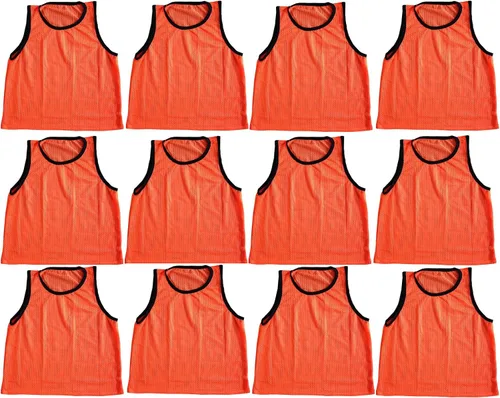 Vista 32 de BlueDot Trading Adult & Youth Scrimmage Training Vests for Soccer, Basketball & More – Available in 1, 6, 12, 24 Packs Naranja