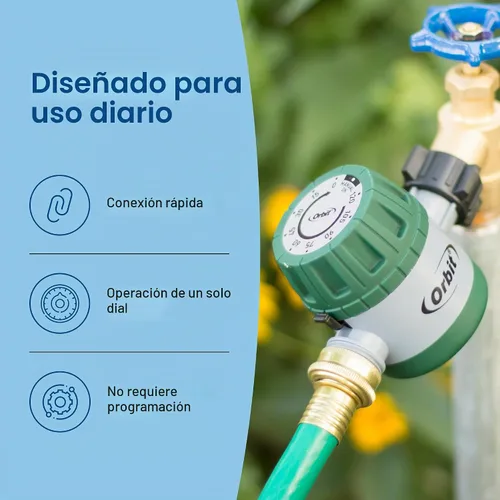 Vista 8 de Orbit 62034 Temporizador de agua mecánico para riego de césped y jardín