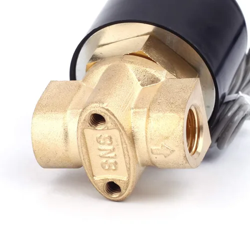 Vista 5 de SNS DC12V 1/4" válvula electromagnética eléctrica de latón del NPT agua normalmente abierta, aire, diesel 2WK025-N08
