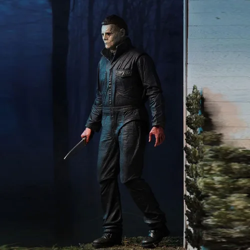 Vista 6 de Michael Myers Máscara de látex natural para Halloween máscara de miedo de Michael Myers máscara realista de Michael Myers para adultos y hombres
