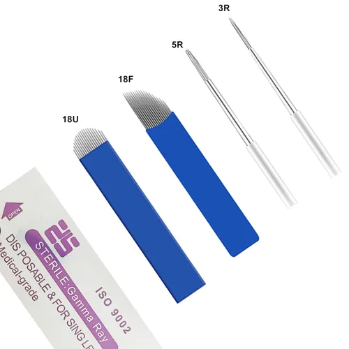 Vista 7 de Microblading Pen - Bolígrafos manuales para cejas, suministros de microcuchilla, herramienta de mano de microblading de doble cara para suministros