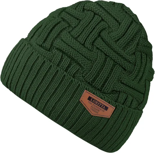 Vista 75 de Loritta Gorro de invierno cálido de punto grueso y holgado para hombre